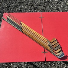 7 Antique Vintage Golf Clubs, Hickory Shaft, Sports Collectables, Job Lot Bundle