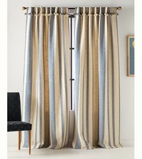Anthropologie Pieced Stripe Curtains in Excellent Condition
