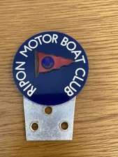Ripon Motor Boat Club car boat cruiser badge emblem  - Rare
