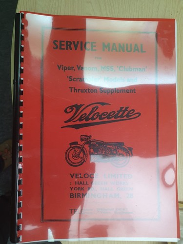 Velocette service manual for