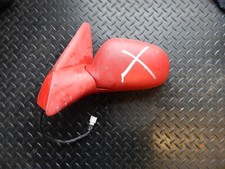GENUINE 92-97 MAZDA 626 LEFT NS PASSENGEER RED WING MIRROR E13010519 [DAMAGED]