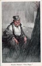 PRINTED COMIC LAWSON WOOD POSTCARD "WEATHER FORECAST VERY FOGGY" JAMES HENDERSON