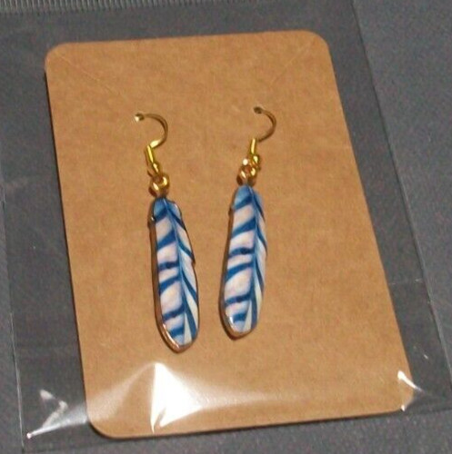 Hand made feather earrings - hand,
