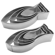 Fish Shaped Cookie Cutter 4pcs Stainless Steel Cookie Cutters Cute Cookie Cutter