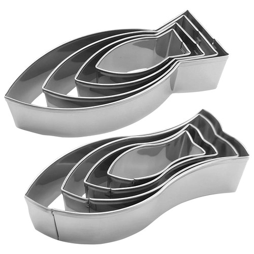 Fish shaped cookie cutter 4pcs - fish,
