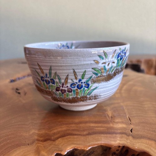 Japanese iris oshikoji ware - japanese,