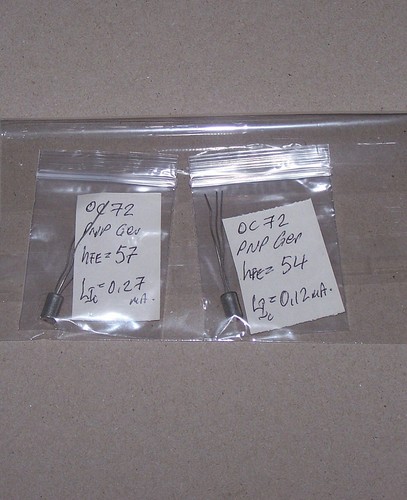 Oc72 pnp germanium transistors - oc72,