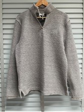 WEIRD FISH Grey Jumper Size Medium Mens Macaroni Quarter Zip Cruiser Sweatshirt