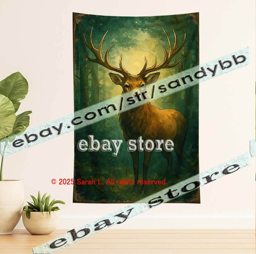 Enchanted forest stag wall - stag,