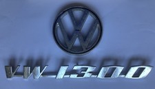 VW Beetle Decklid Boot Engine Badges - Two Classic Volkswagen VW1300 Car Badges