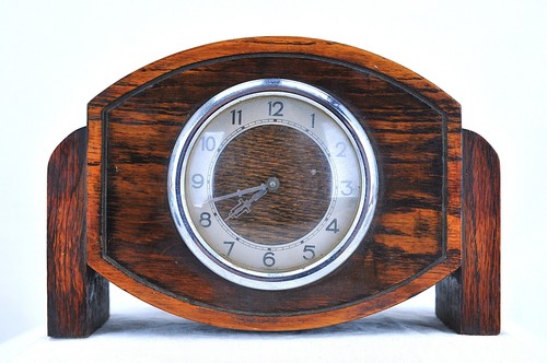 Art deco mantel clock - art,