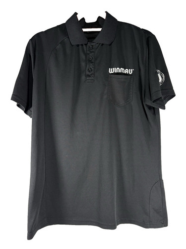 Winmau embroided black polo - winmau,