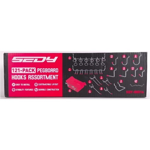 Pegboard hooks 121 piece - hooks,