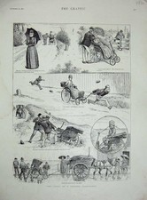 Original Old Antique Print