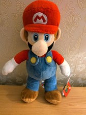 Super Mario Bros Nintendo Mario Soft Toy Plush 2018 With Tags 13"Approx