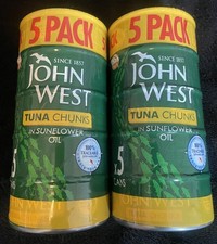 2 x 5 tin (each 132g) john west tuna in sunflower oil. FREE P&P