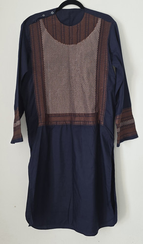 Men navy blue - navy, embroidered