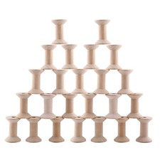 24Pcs Wooden Empty Thread