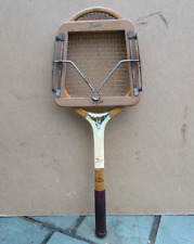 Vintage Lawn Tennis DUNLOP GOLD WING Wooden Tennis Racket & Head Press Display#2