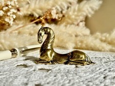 Vintage style Horse pen rest, solid brass Horse statuette, fountain pen rest