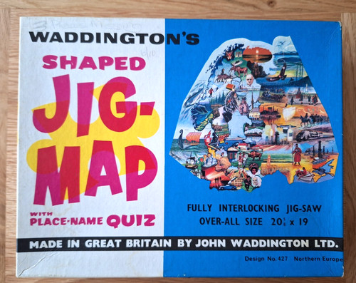 Waddingtons jig map vintage - waddingtons,