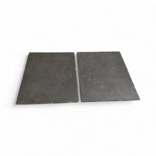 Slate Table Mats Set of 2 Large Black Indoor Outdoor Non-Slip Placemats