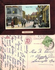 Vintage Postcard - Market