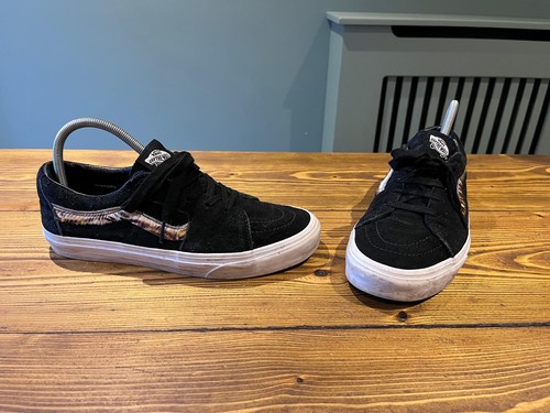 Vans black animal print suede - vans,