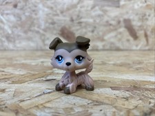 LITTLEST PET SHOP LPS FIGURE #893 COLLIE DOG PUPPY BROWN/LIGHT BROWN TAN