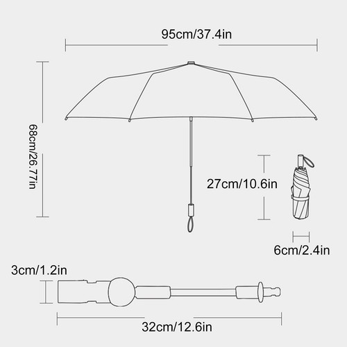 Triple fold sun umbrella - fold,