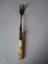 EPNS Vintage Silver Plated 7-inch Fork with Faux Bone Handle