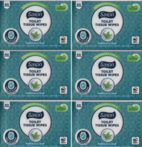 Saxon moist toilet wipes - toilet, x