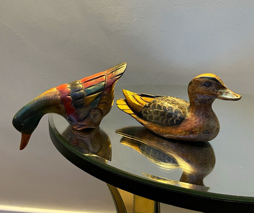 Hand painted wooden duck - hand-painted,