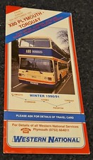 Western National Bus Timetable. Route X80. 1990. TA