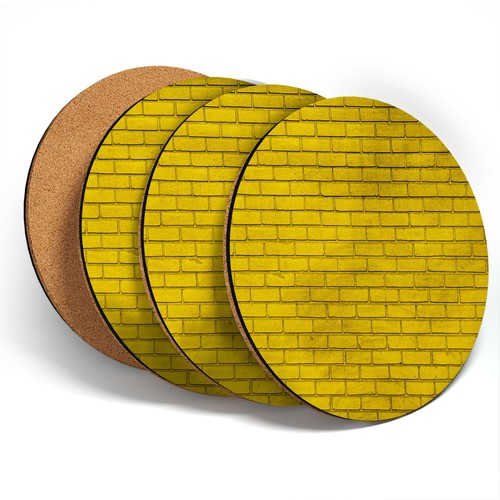 Coasters yellow brick - yellow,