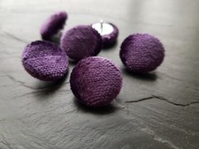 Dark purple velvet buttons, Fabric Covered buttons size 19, 23, 25 or 31mm