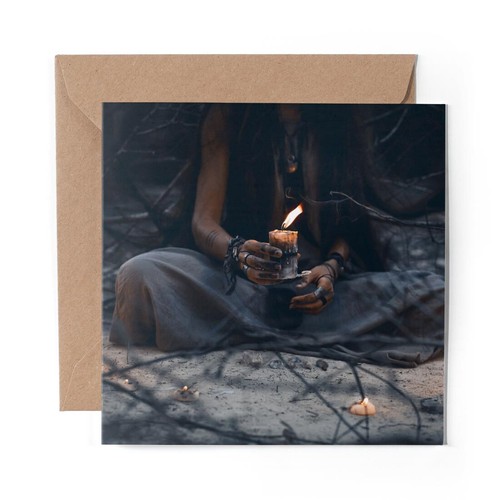 Blank greeting card wicca - x,