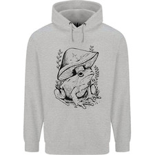 Wildlife Ecology a Frog and a Toadstool Mens 80% Cotton Hoodie