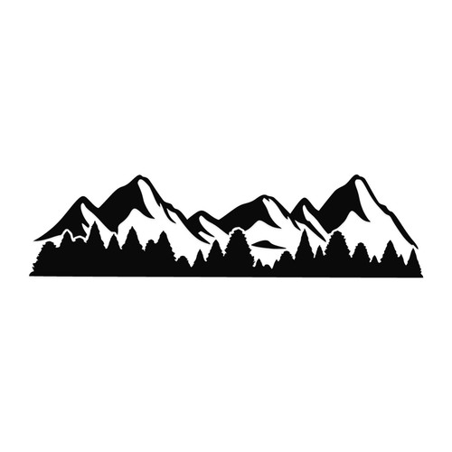 Mountains trees decal sticker - trees,