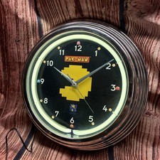 Pac-Man Neon Wall Clock Texas