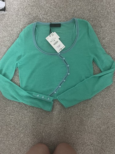 Zara women green cropped - zara,