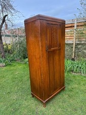 antique arts and crafts wardrobe oak hall cupboard
