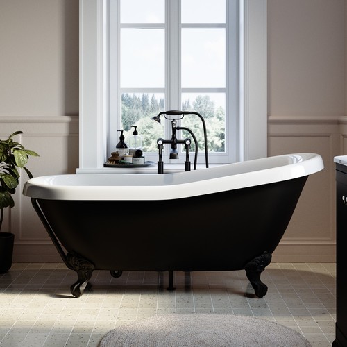 Black freestanding single - freestanding,