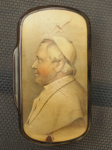 Antique snuffbox horn - snuffbox,
