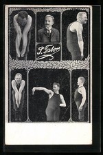 Postcard Snake Man P. Tabor 