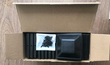 16X Fence Post Caps 9 Cm (3.5 inch) Black Plastic with Screws CHECK SIZE B4 BUY!