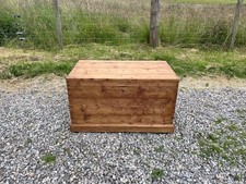 Rustic Victorian Pine Chest / Trunk / Box