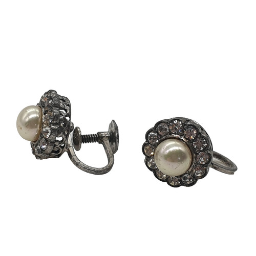 Antique scp earrings - antique, sterling