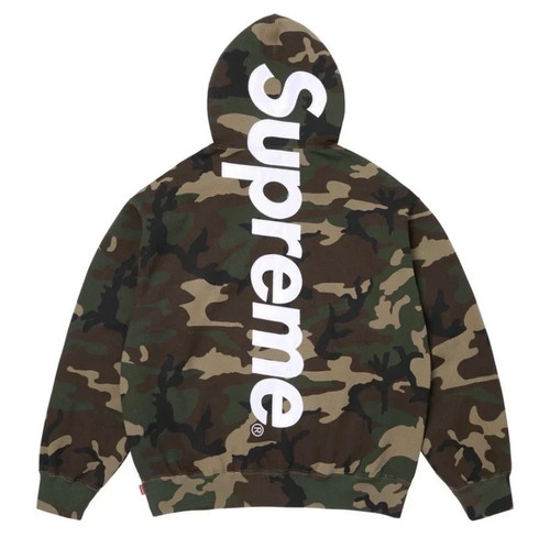 Supreme satin applique hooded - applique,