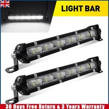 2x 7" Led Light Bar 1-Row Spot
